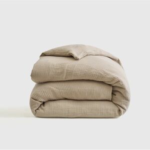 QUINCE Organic Airy Gauze Duvet Cover King/Cal King Dune 6539